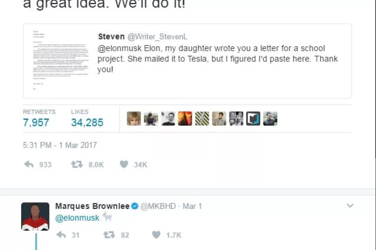 Musk prihvatio poslovni prijedlog desetogodišnjakinje