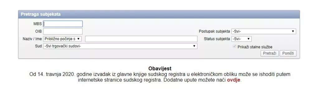 E-izvadak: Koronavirus ubrzao internetsko dobivanje ovjerenih podataka iz Sudskog registra