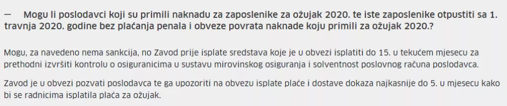HZZ potiho promijenio uvjete: Mogli ste otpuštati zaposlenike za koje ste dobili potporu!&nbsp;