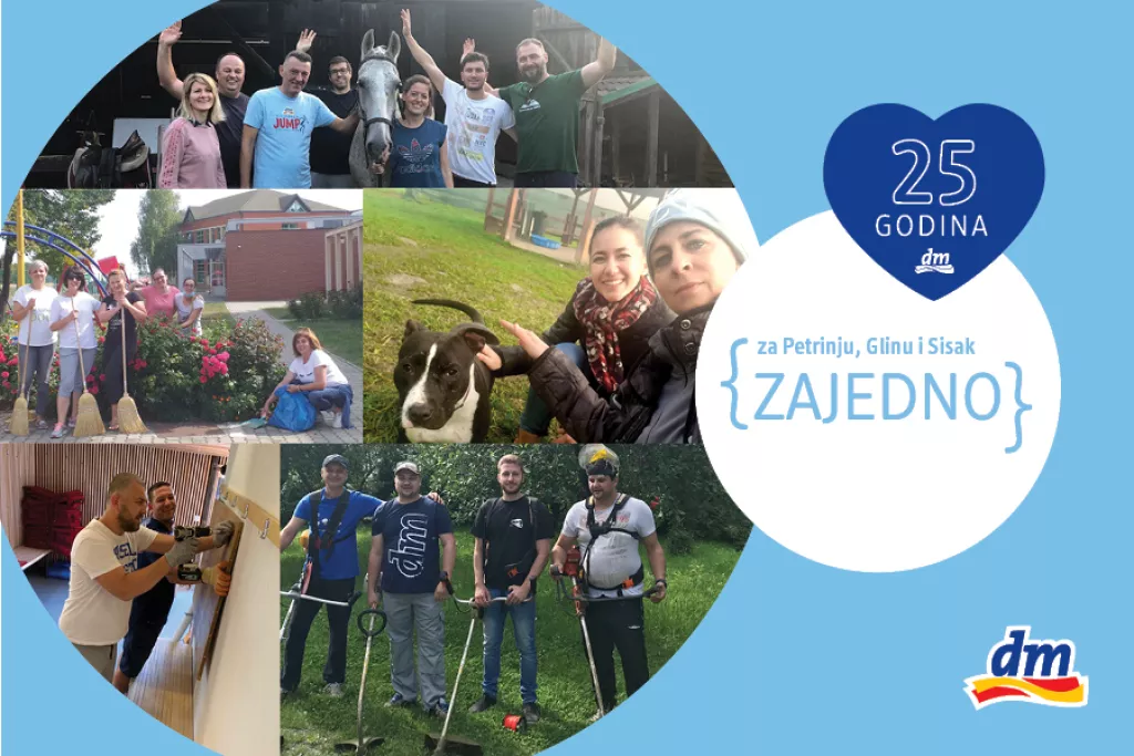 Natječaj ZAJEDNO - dm će s više od 4 milijuna kuna podržati projekte za oporavak i razvoj Sisačko-moslavačke županije