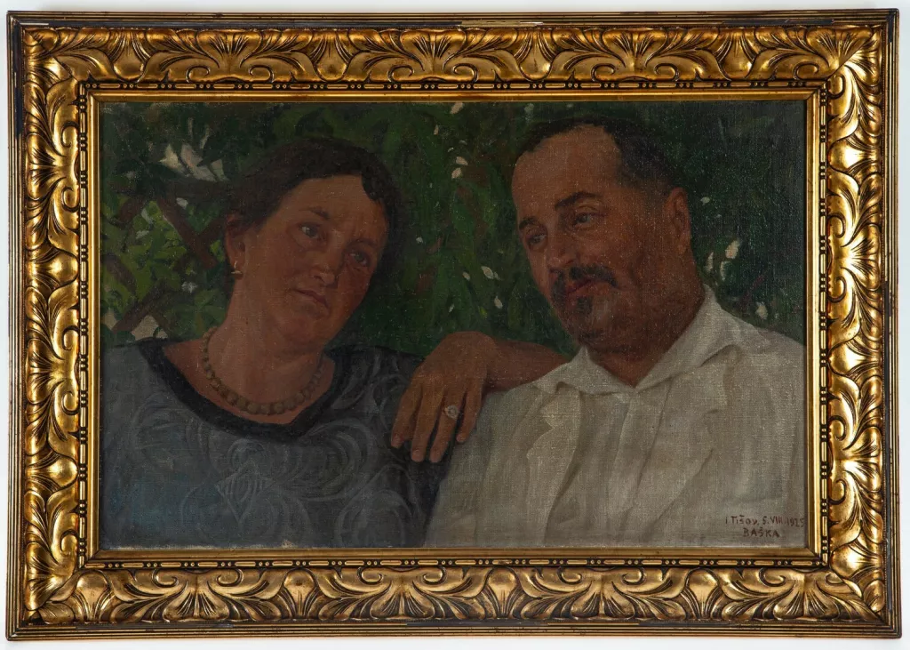 Stjepan i Marija Radić, slika, Ivan Tišovm 1925.