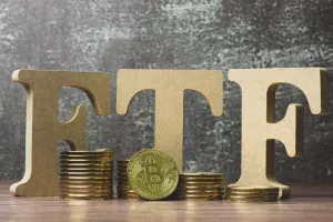 ETF and Bitcoin concept.