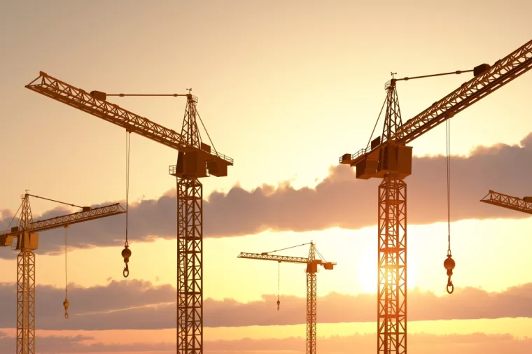 Građevinski radovi, gradilište, građevina, dizalice
