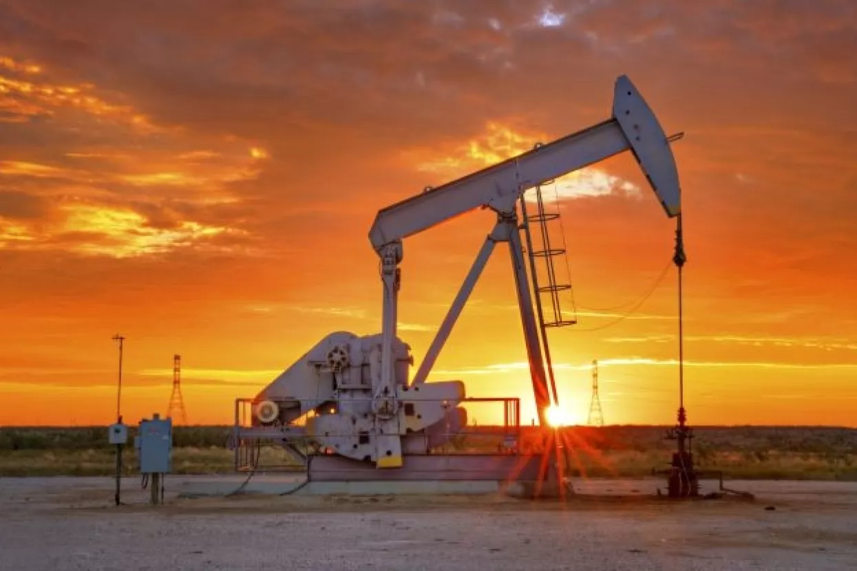 Oil pump during a beautiful Texas sunrise.