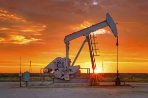 Oil pump during a beautiful Texas sunrise.