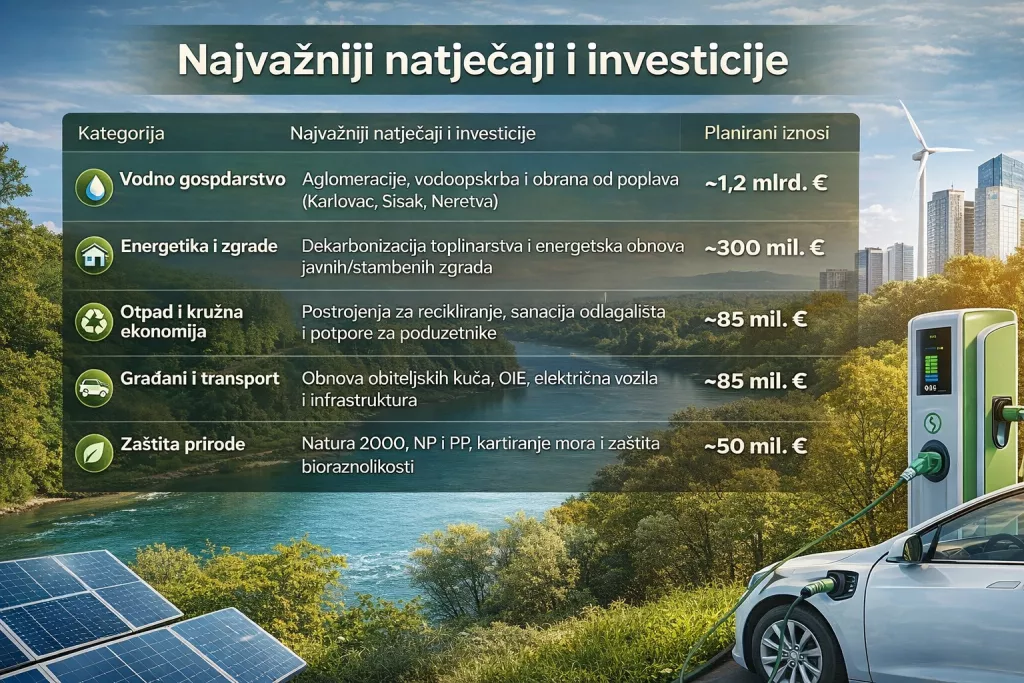 Najvažniji natječaji - iznosi sredstava
