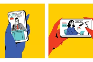 media, podcast, vijesti, ilustracija