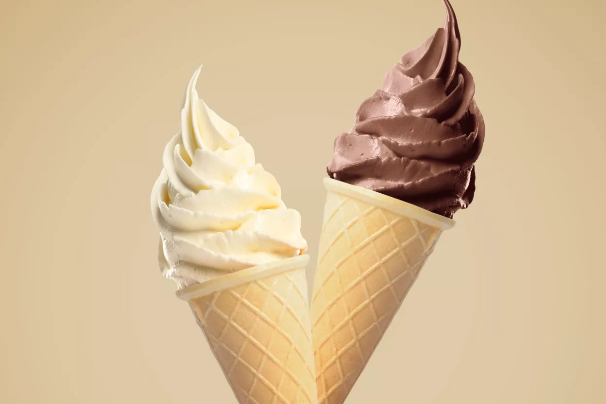 sličnosti, razlike, sladoled 