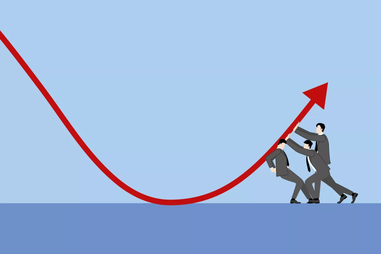 Recesija, pad, gospodarski pad, usporavanje, krivulja, graf