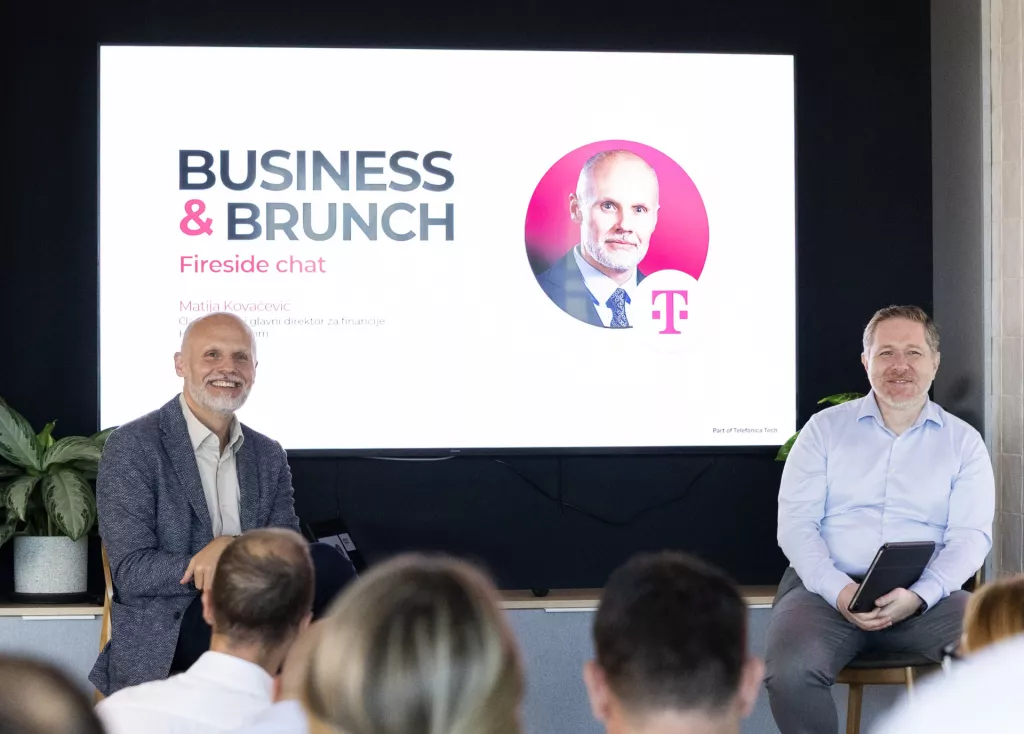 Matija Kovačević, HT, i Bo&scaron;tjan Kožuh, AGI InstitutBE-Terna business and brunch