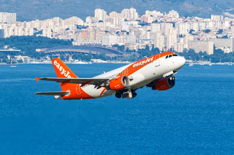 easyJet iznad Splita