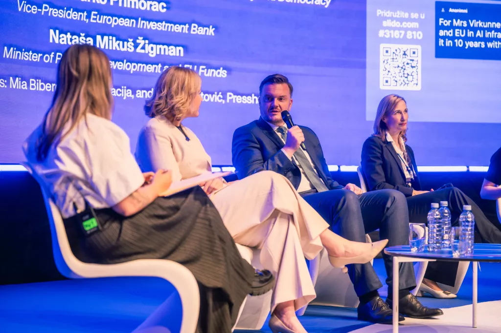 Mia Biberović, Henna Virkkunen, Marko Primorac, Nata&scaron;a Miku&scaron; ŽigmanKonferencija Predstavni&scaron;tva Europske komisije u Hrvatskoj i Gospodarskog savjeta Sveučili&scaron;ta Algebra Bernays