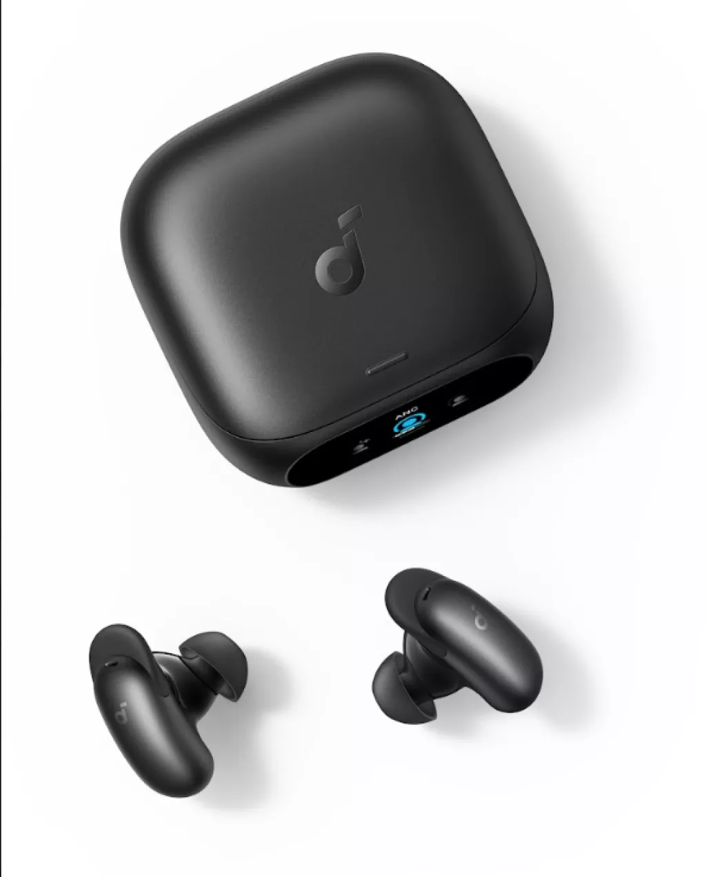 Soundcore Liberty 5 Pro - Earbuds Outside Closed Case - Top- Black