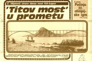 Faksimil naslovnice Večernjeg lista od 19. srpnja 1980.